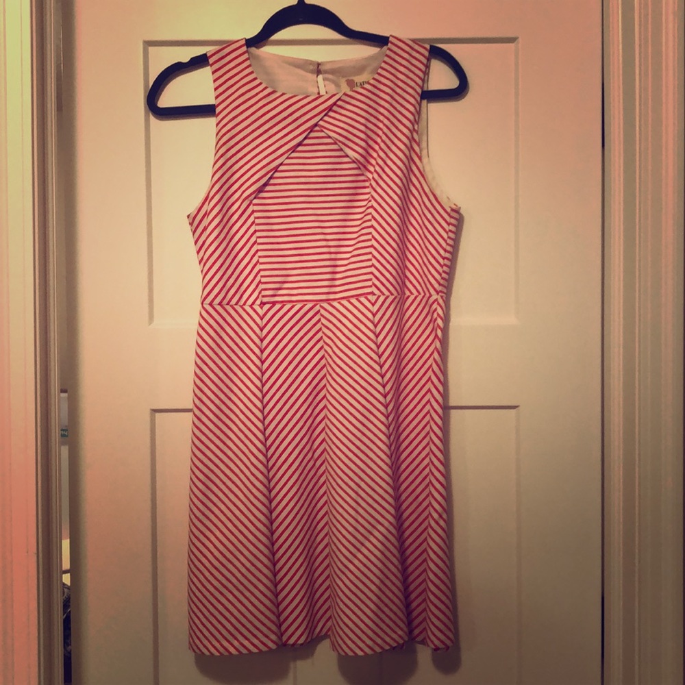 Orange and white party dress